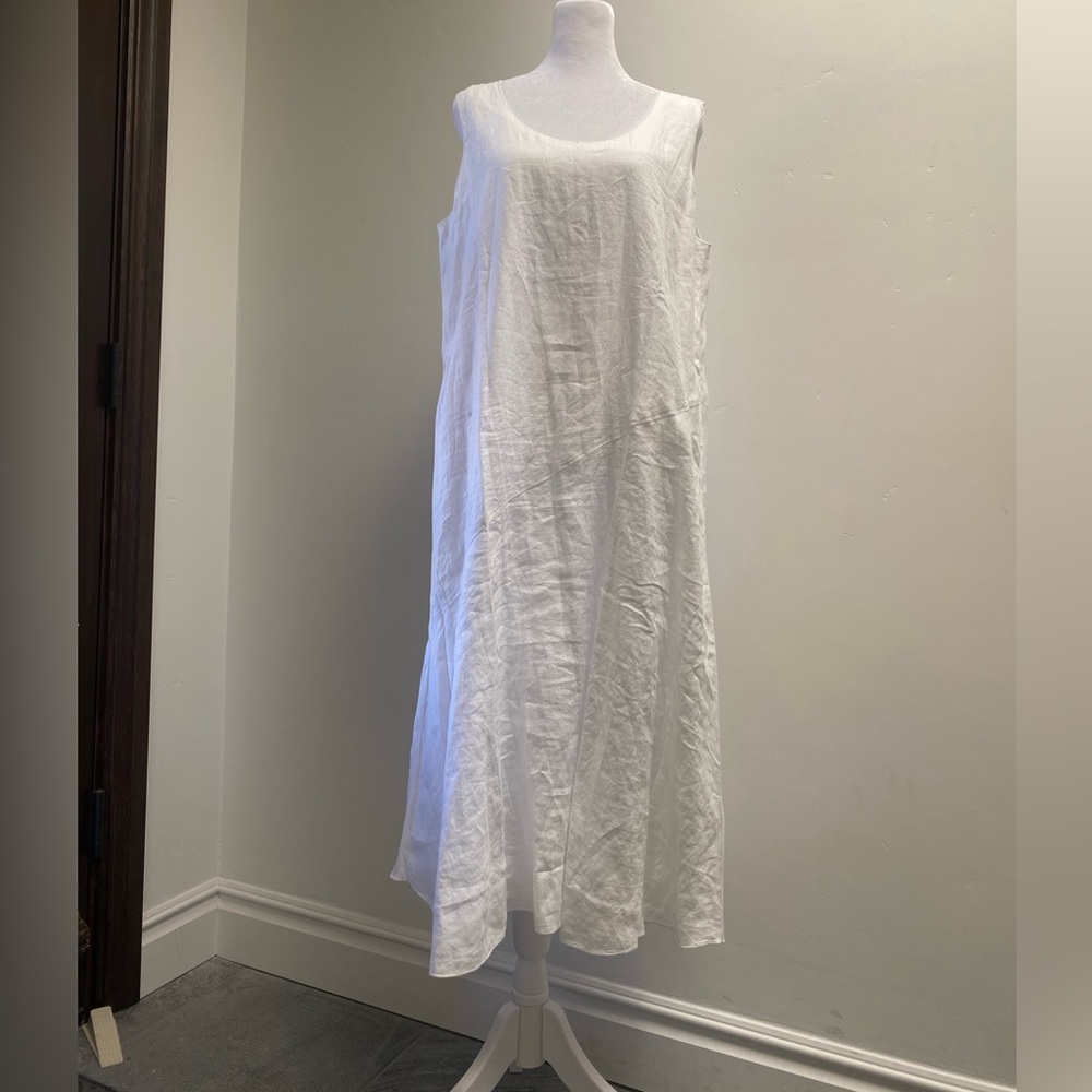 Eileen Fisher linen dress with removable slip liner